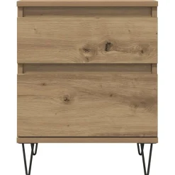 vidaXL Mesita de noche madera de ingeniería roble artisian 40x35x50 cm Roble artisan Online