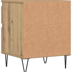 vidaXL Mesita de noche madera de ingeniería roble artisian 40x35x50 cm Roble artisan Online