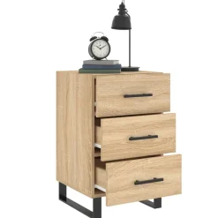 vidaXL Mesita de noche madera de ingeniería 40x40x66 cm Roble Sonoma Outlet