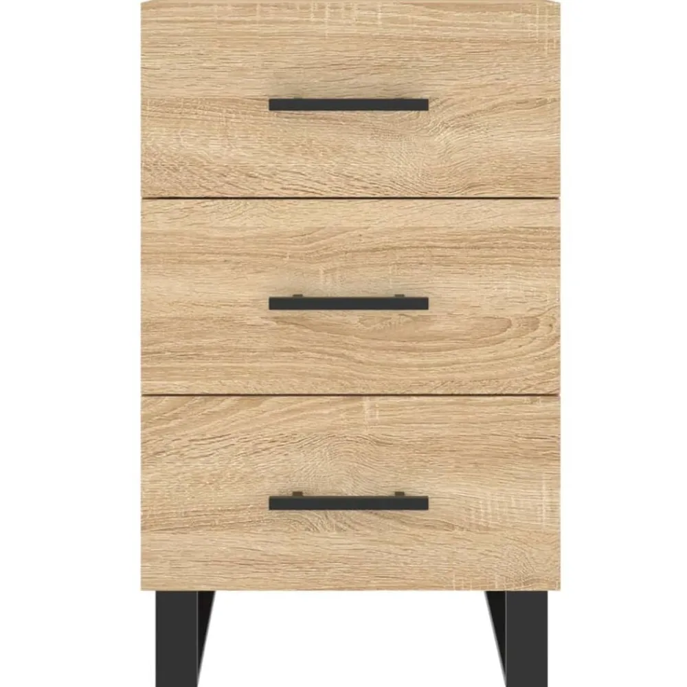 vidaXL Mesita de noche madera de ingeniería 40x40x66 cm Roble Sonoma Outlet