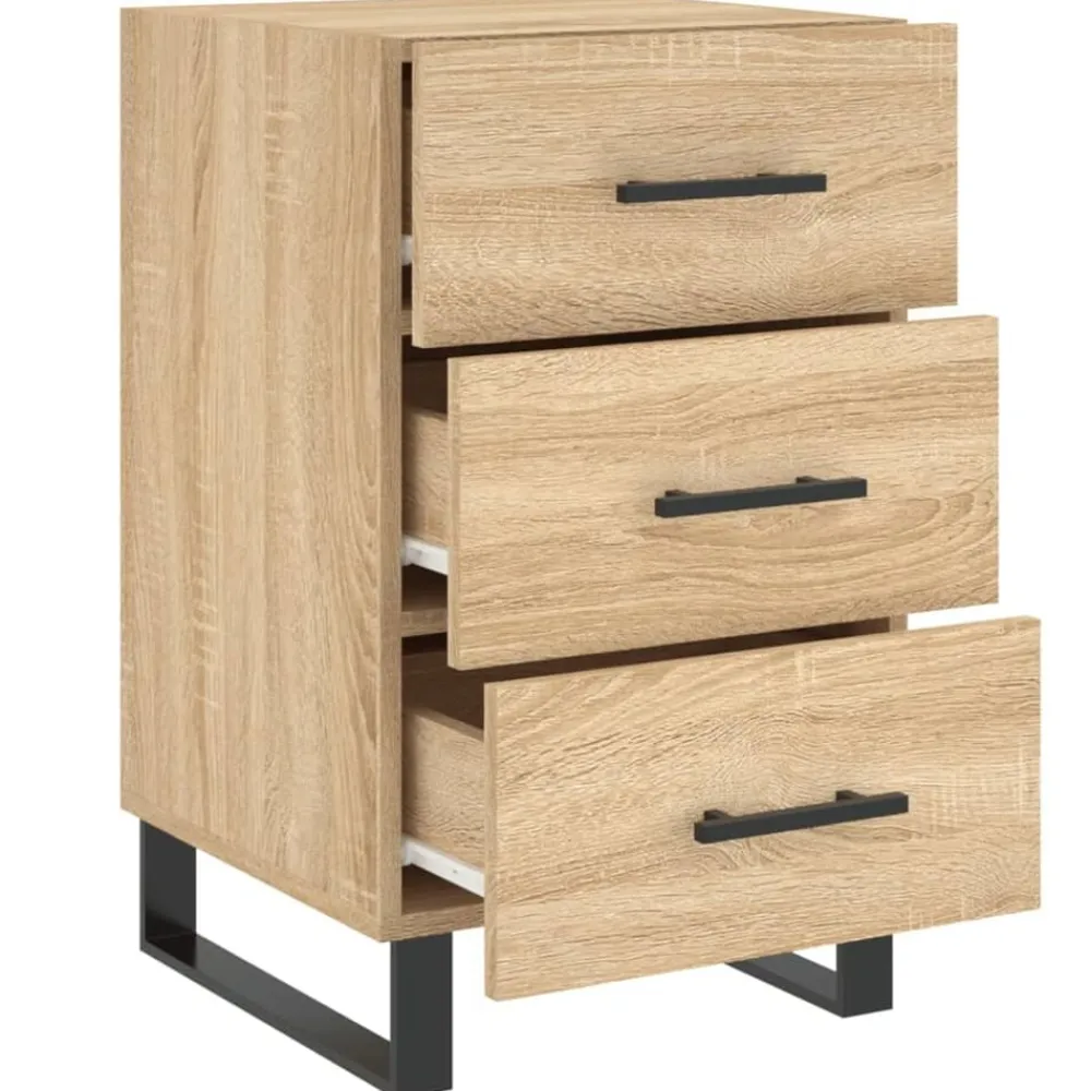 vidaXL Mesita de noche madera de ingeniería 40x40x66 cm Roble Sonoma Outlet