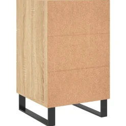 vidaXL Mesita de noche madera de ingeniería 40x40x66 cm Roble Sonoma Outlet