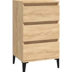 vidaXL Mesita de noche madera contrachapada 40x35x70 cm Roble Sonoma Best