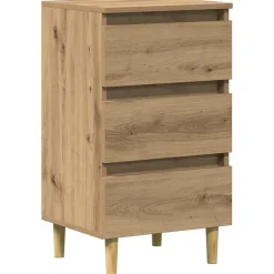 vidaXL Mesita de noche madera de ingeniería 40x35x69 cm Roble artisan