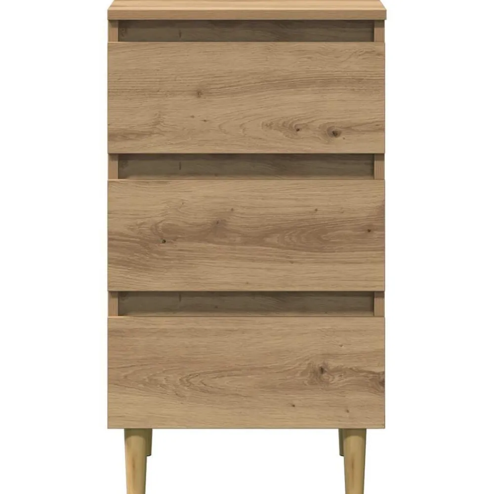 vidaXL Mesita de noche madera de ingeniería 40x35x69 cm Roble artisan