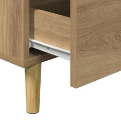 vidaXL Mesita de noche madera de ingeniería 40x35x69 cm Roble artisan