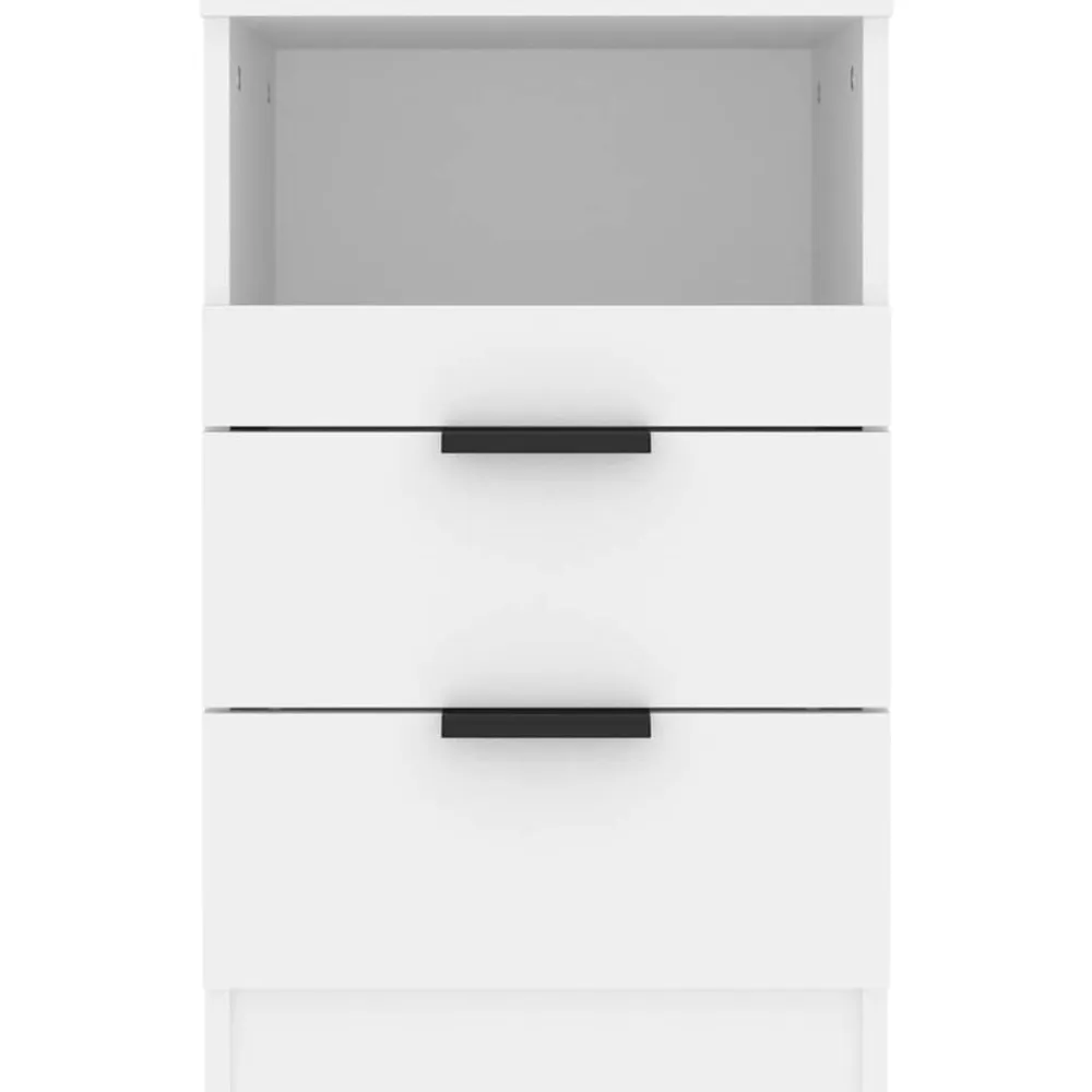 vidaXL Mesita de noche madera contrachapada Blanco Hot