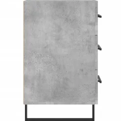 vidaXL Mesas-Mesita de noche madera de ingeniería gris hormigón 40x40x66 cm