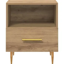vidaXL Mesita de Noche Marrón 40 x 35 x 47,5 cm Madera de ingeniería Roble artisan Hot