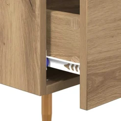 vidaXL Mesita de Noche Marrón 40 x 35 x 47,5 cm Madera de ingeniería Roble artisan Hot