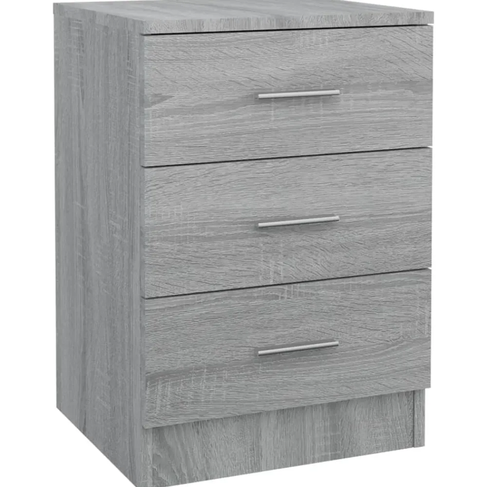 vidaXL Mesita de noche madera contrachapada 38x35x56 cm Gris sonoma Online