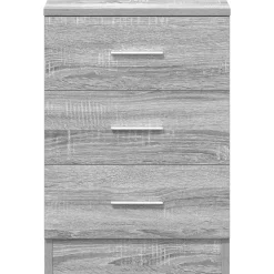 vidaXL Mesita de noche madera contrachapada 38x35x56 cm Gris sonoma Online