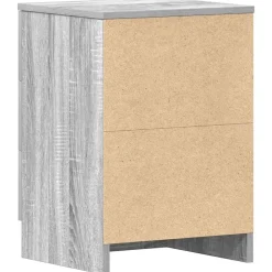 vidaXL Mesita de noche madera contrachapada 38x35x56 cm Gris sonoma Online