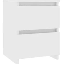 vidaXL Mesita de noche madera contrachapada 30x30x40 cm Blanco Best
