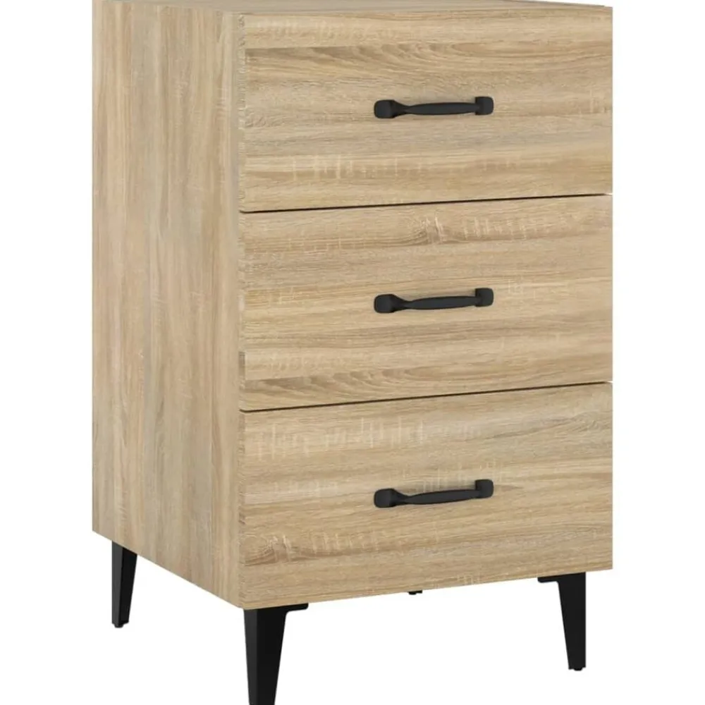 vidaXL Mesita de noche madera de ingeniería 40x40x66 cm Roble Sonoma Clearance