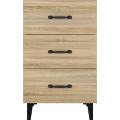 vidaXL Mesita de noche madera de ingeniería 40x40x66 cm Roble Sonoma Clearance