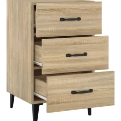 vidaXL Mesita de noche madera de ingeniería 40x40x66 cm Roble Sonoma Clearance