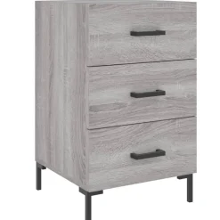 vidaXL Mesas-Mesita de noche madera de ingeniería 40x40x66 cm