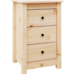 vidaXL Mesas-Mesita de noche madera maciza de pino 40x35x61,5 cm