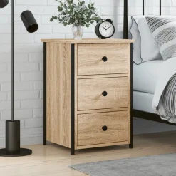 vidaXL Mesita de noche madera de ingeniería 40x36x60 cm Roble Sonoma Clearance