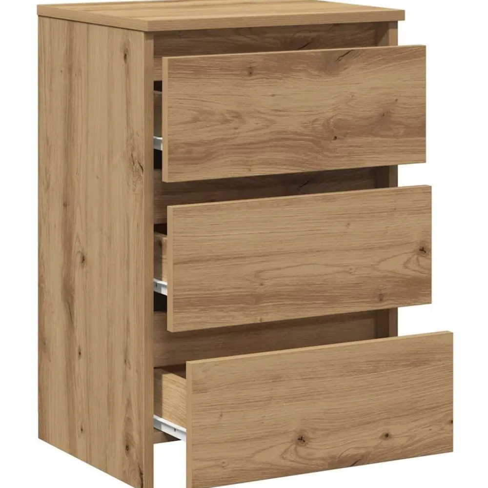 vidaXL Mesas-Mesita de noche madera de ingeniería 40x35x62,5cm