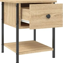 vidaXL Mesas-Mesita de noche madera de ingeniería 34x35,5x45 cm