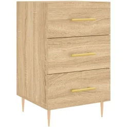 vidaXL Mesita de noche madera de ingeniería 40x40x66 cm Roble Sonoma Outlet