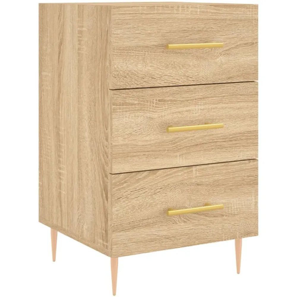 vidaXL Mesita de noche madera de ingeniería 40x40x66 cm Roble Sonoma Outlet