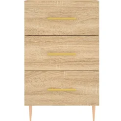 vidaXL Mesita de noche madera de ingeniería 40x40x66 cm Roble Sonoma Outlet