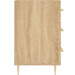 vidaXL Mesita de noche madera de ingeniería 40x40x66 cm Roble Sonoma Outlet