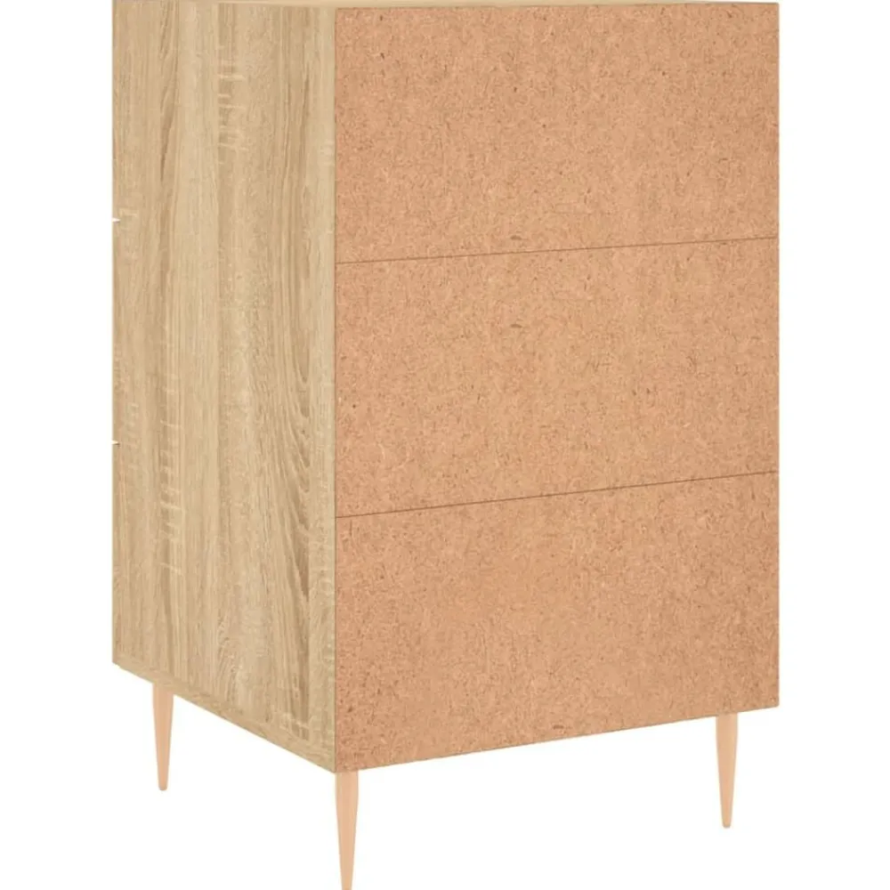 vidaXL Mesita de noche madera de ingeniería 40x40x66 cm Roble Sonoma Outlet