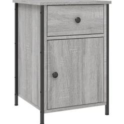 vidaXL Mesita de noche madera contrachapada 40x42x60 cm Gris sonoma Hot