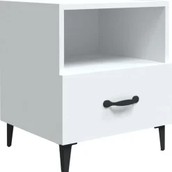 vidaXL Mesas-Mesita de noche madera contrachapada