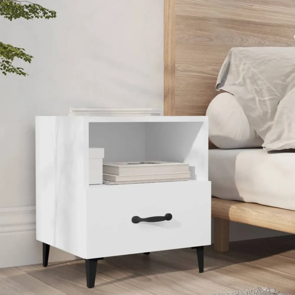vidaXL Mesas-Mesita de noche madera contrachapada