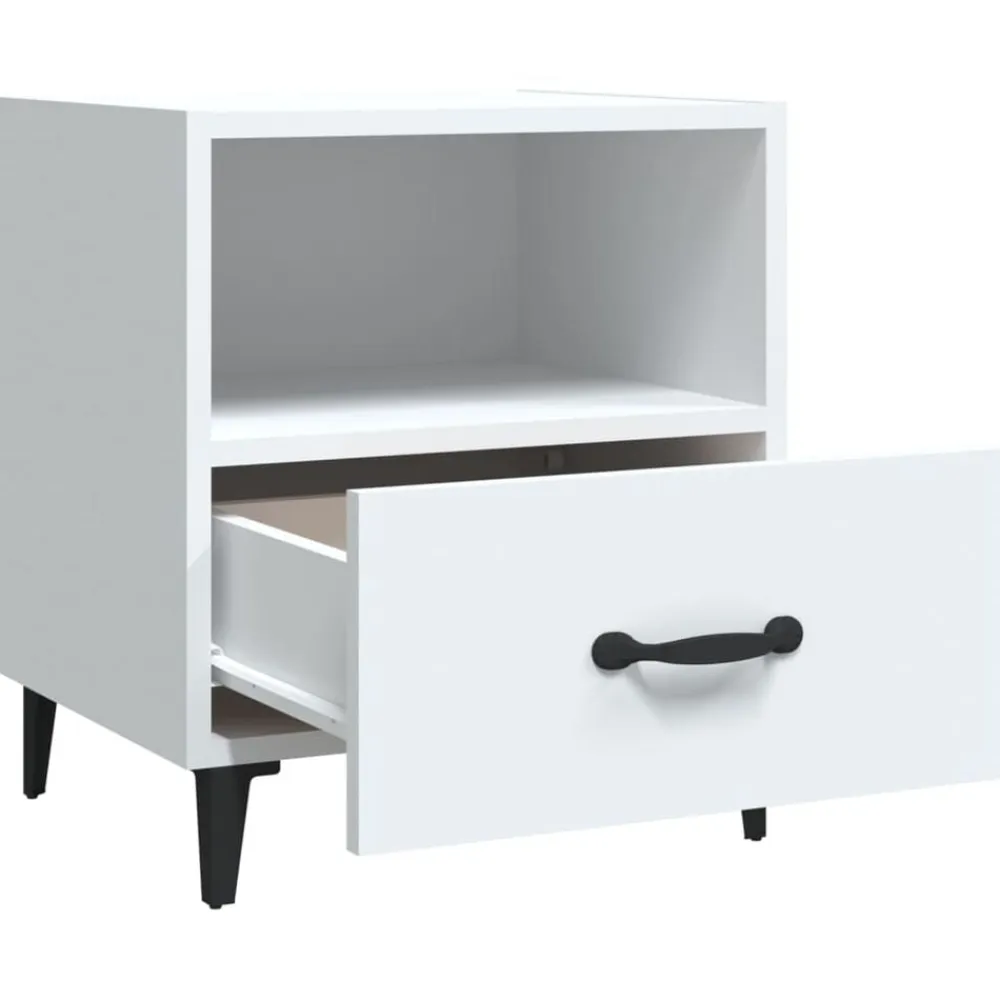 vidaXL Mesas-Mesita de noche madera contrachapada