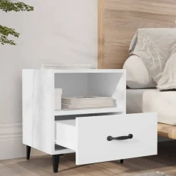 vidaXL Mesas-Mesita de noche madera contrachapada