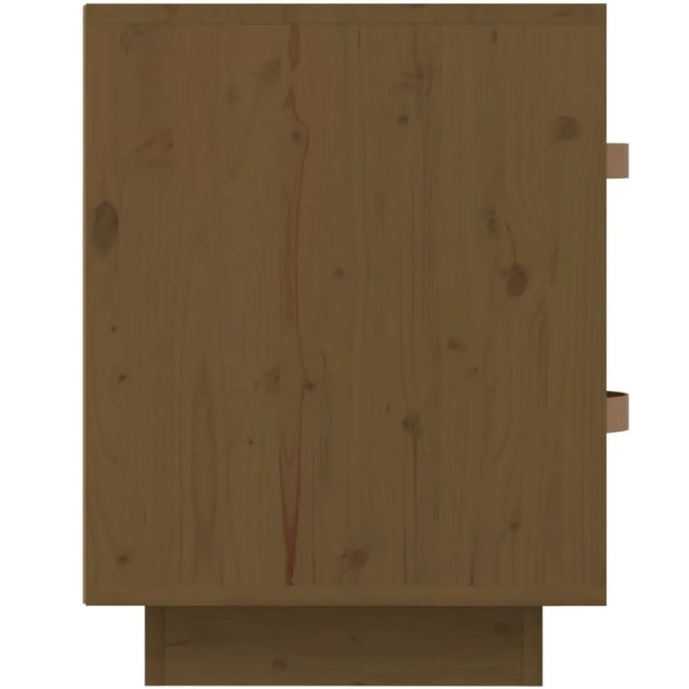 vidaXL Mesas-Mesita de noche madera maciza de pino marrón miel 40x34x45 cm