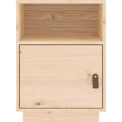 vidaXL Mesita de noche madera maciza de pino 40x34x55 cm Natural Sale