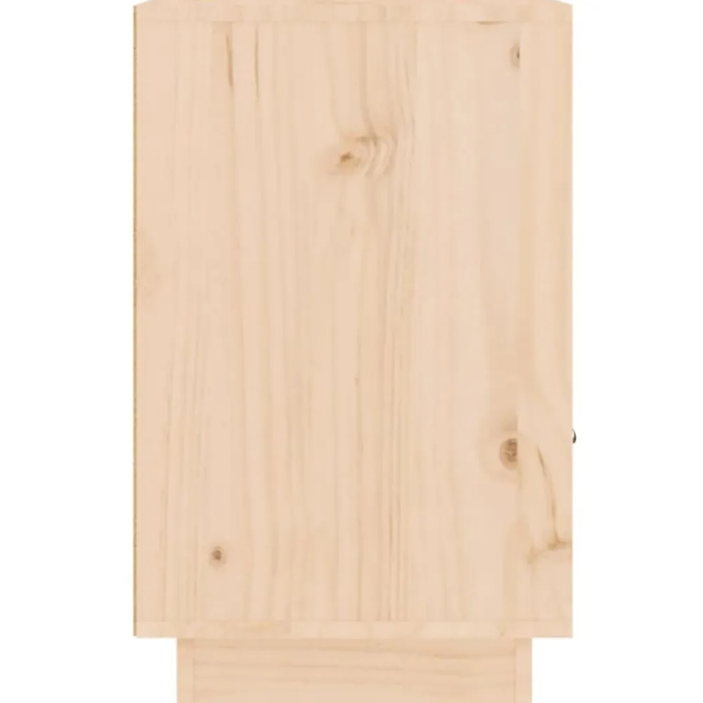 vidaXL Mesita de noche madera maciza de pino 40x34x55 cm Natural Sale