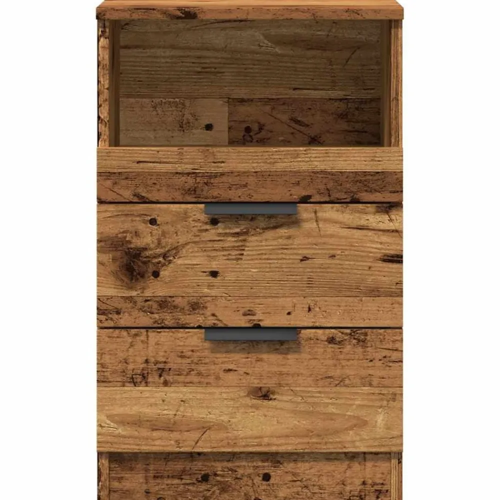 vidaXL Mesita de noche madera de ingeniería envejecida 40x36x65 cm Madera antigua Online