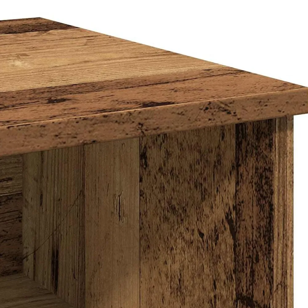 vidaXL Mesita de noche madera de ingeniería envejecida 40x36x65 cm Madera antigua Online