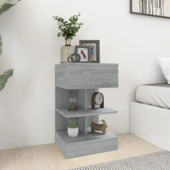 vidaXL Mesas-Mesita de noche madera contrachapada 40x35x65 cm