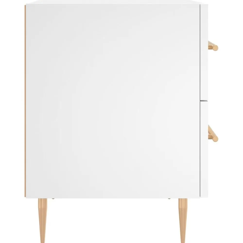 vidaXL Mesita de noche madera de ingeniería 40x35x47,5 cm Blanco Outlet