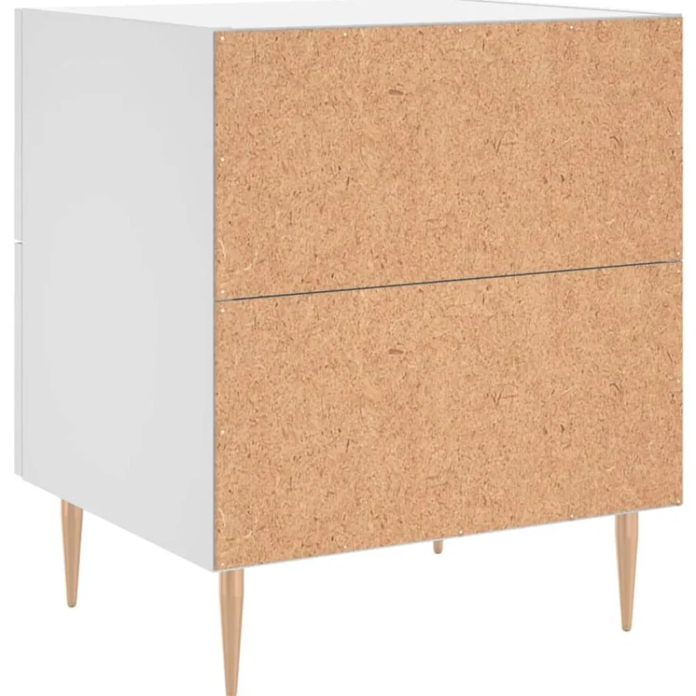 vidaXL Mesita de noche madera de ingeniería 40x35x47,5 cm Blanco Outlet