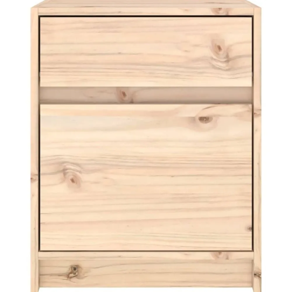 vidaXL Mesita de noche madera maciza de pino 40x31x50 cm Natural Clearance