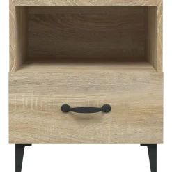 vidaXL Mesas-Mesita de noche madera contrachapada color