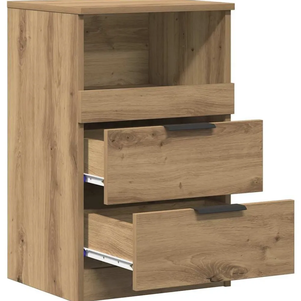 vidaXL Mesas-Mesita de noche madera de ingeniería 40x36x65 cm