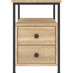 vidaXL Mesas-Mesita de noche madera de ingeniería 34x35,5x50 cm