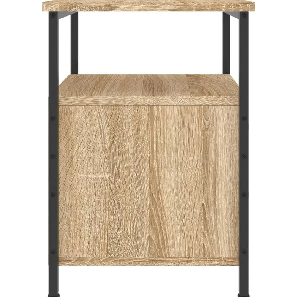 vidaXL Mesas-Mesita de noche madera de ingeniería 34x35,5x50 cm