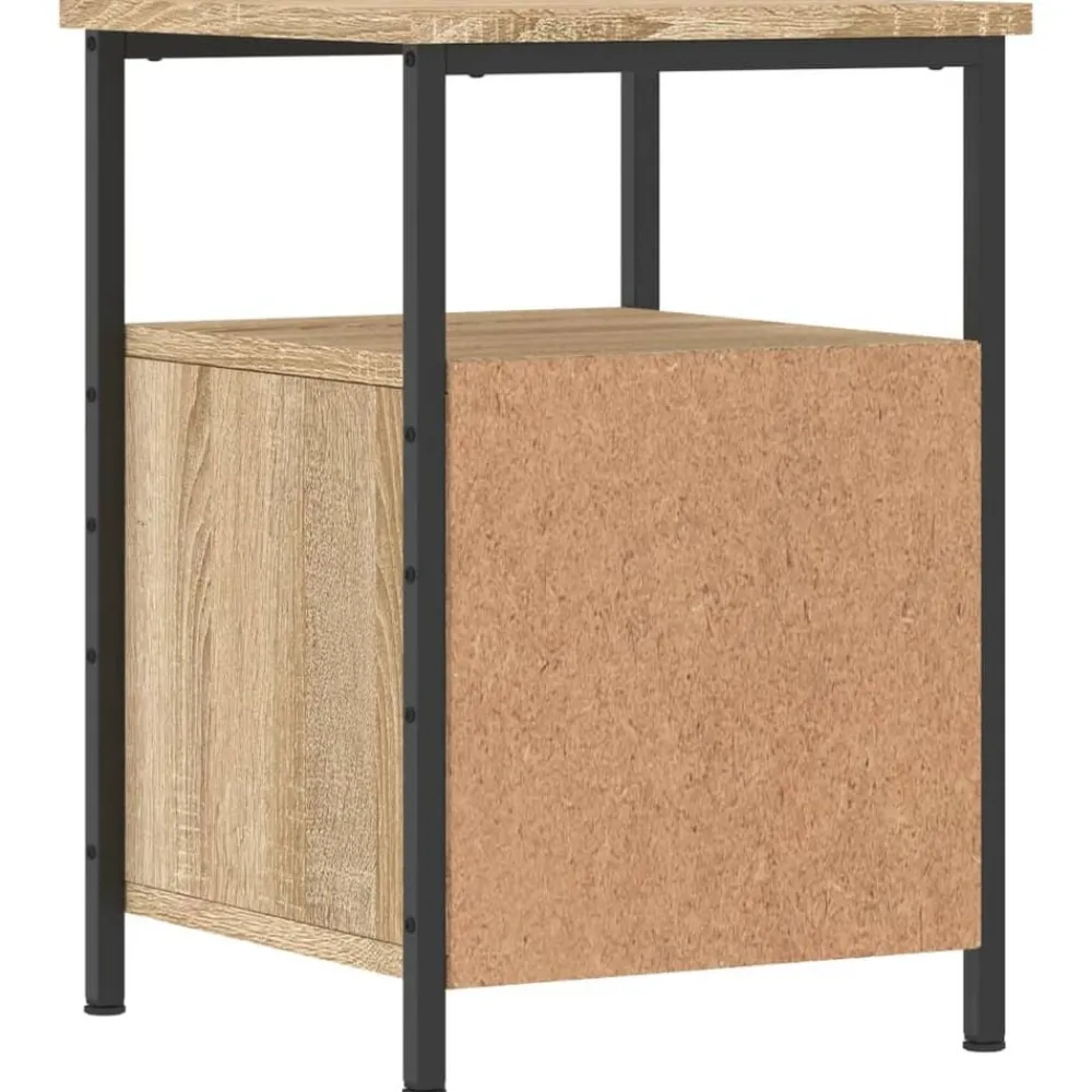 vidaXL Mesas-Mesita de noche madera de ingeniería 34x35,5x50 cm